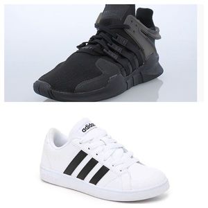 Adidas Big Kids 2 pairs NEO Baseline and EQT SZ 4